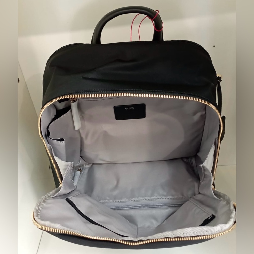 NWT TUMI Voyageur Bexley Laptop Backpack Black Gold Hardware wt Shoe Compartment - Picture 4 of 6